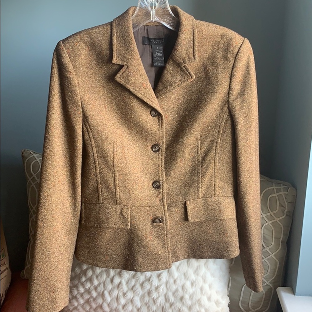 Limited Stretch brown tweed blazer EUC Small